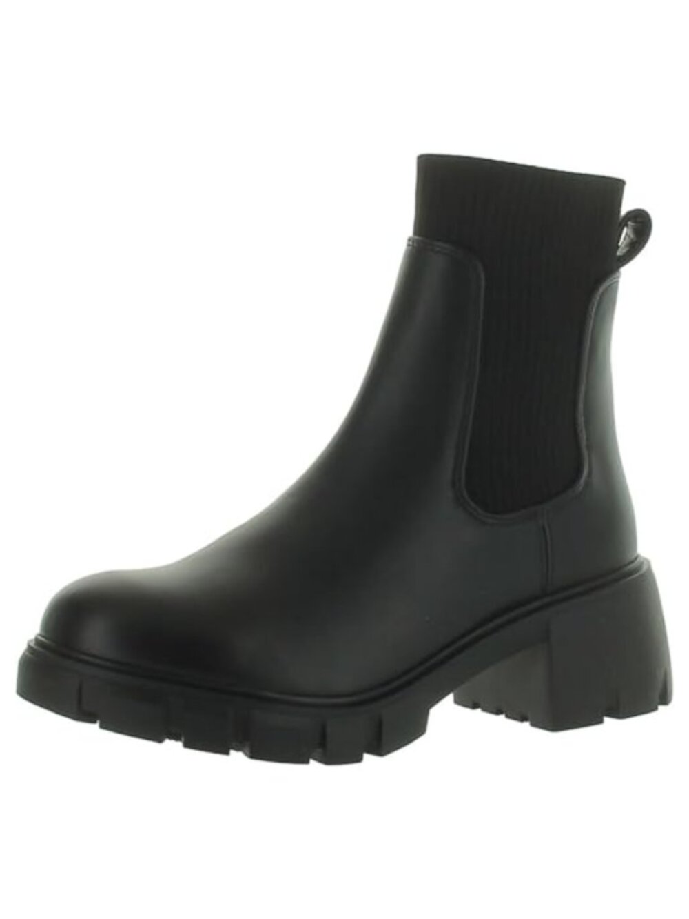 Steve Madden Hayle Heeled Ankle Boot Chunky Lug Sole Leather Bootie